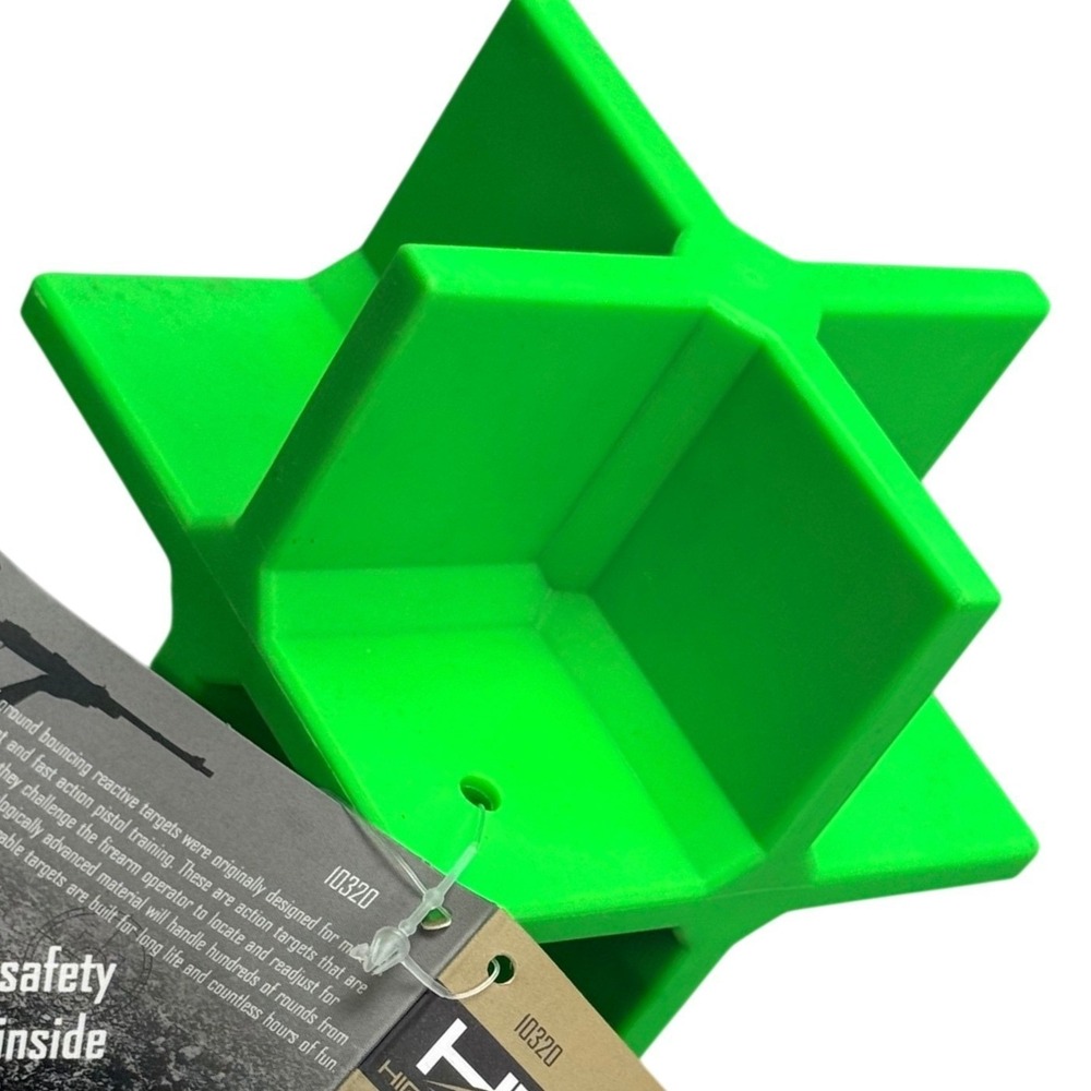 High-Desert Bouncing Self Healing Gun Target Green Polymer 3-3/4" Cube NEW